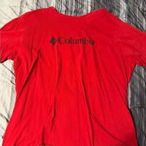 Columbia Red Short Sleeve Logo Tee